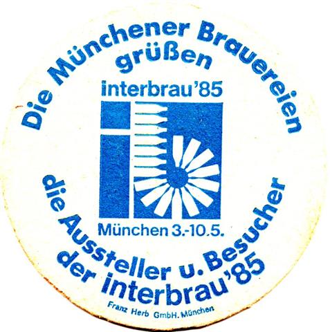 münchen m-by paulaner gemein 3b (rund215-interbrau 1985-blau)